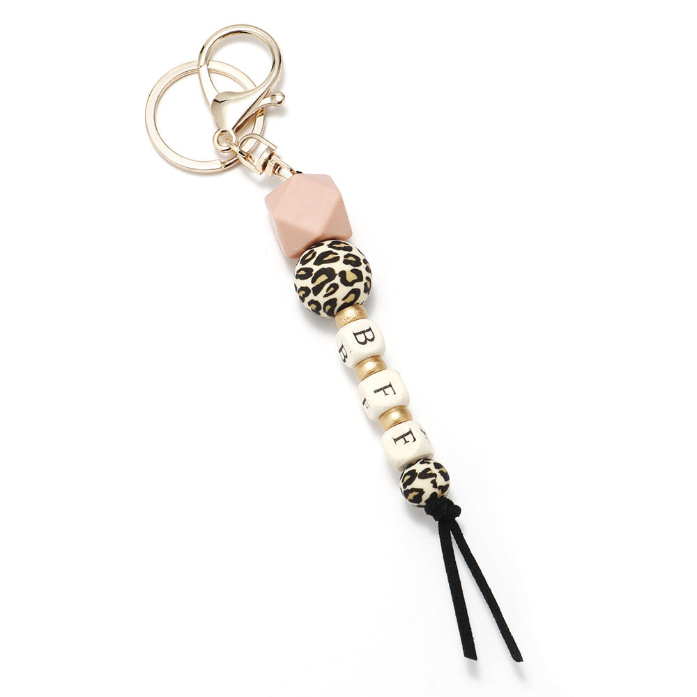 Wholesale Mother's Day MAMA Letter Silicone Beads Wrist Keychain